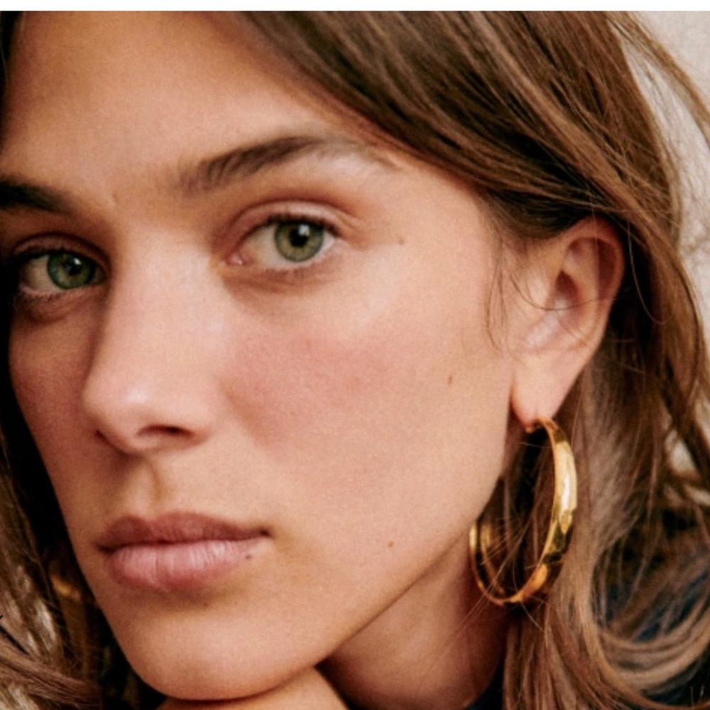 Sezane Gold Juan Hoop Earrings